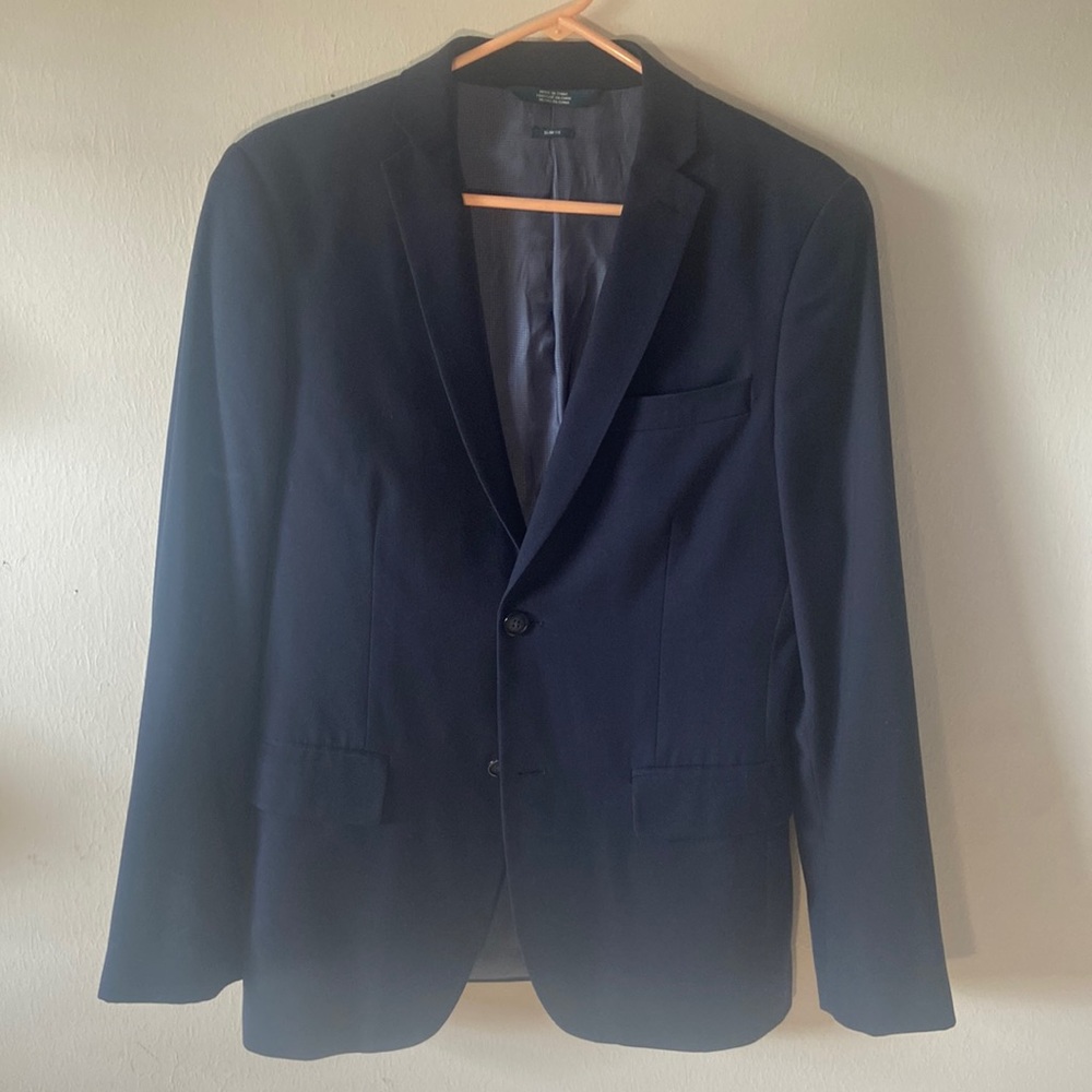 Perry Ellis Navy Slim Fit Blazer 38R